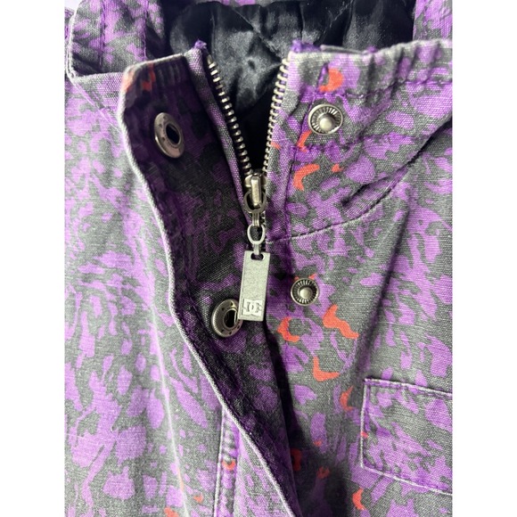 DC Shoes Purple Quilted Camo Jacket Womens Medium Zip Front Streetwear Skate - Picture 4 of 7